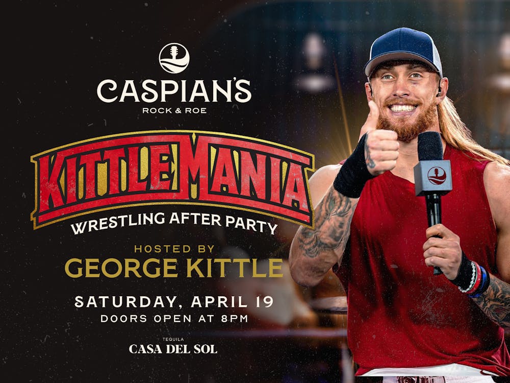 flyer for WWE afterparty with George Kittle