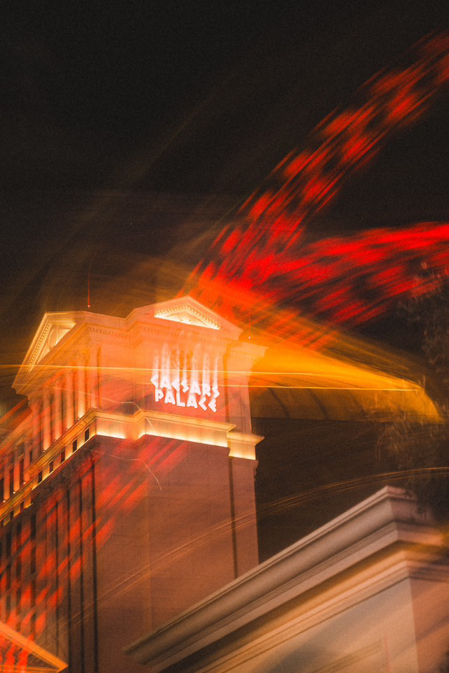 Caesars Palace in skyline for Las Vegas live music venue caspians