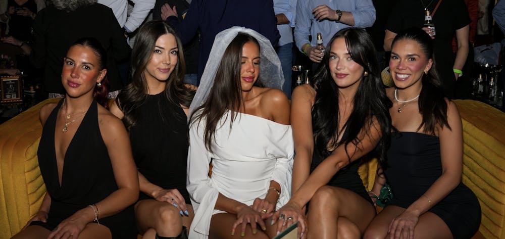 girls enjoying their Las Vegas bachelorette at caspians