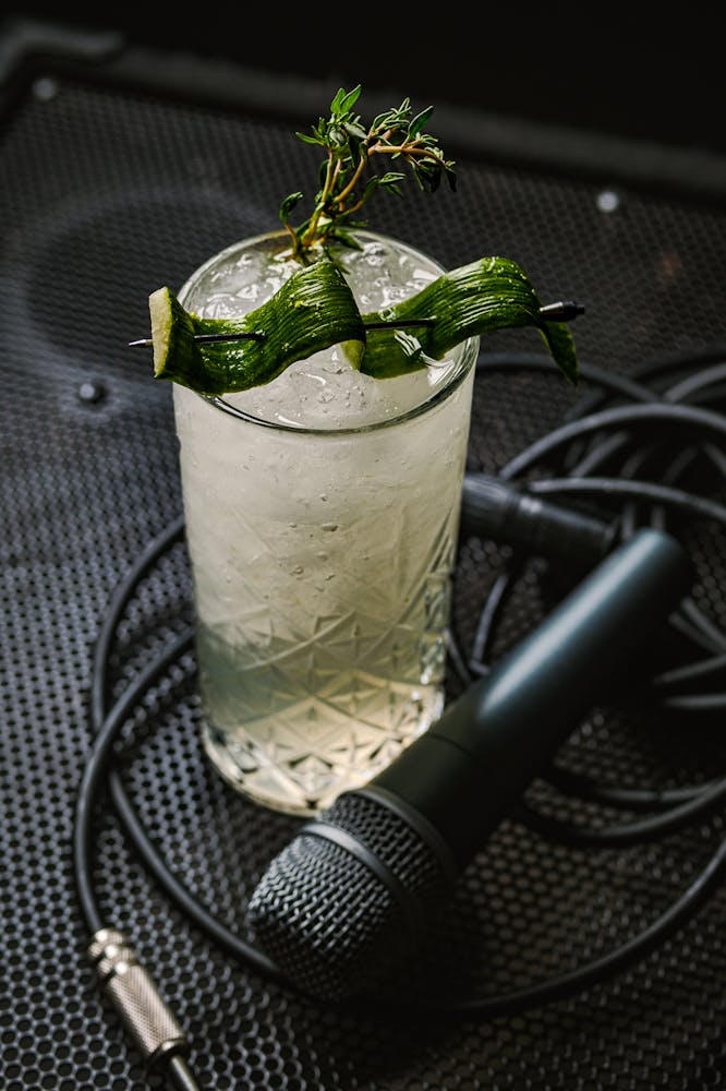 cocktail from caspians rock and roe live music speakeasy