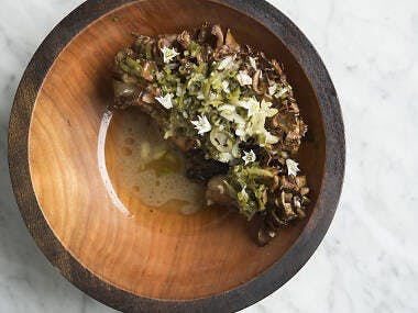 a bowl of food