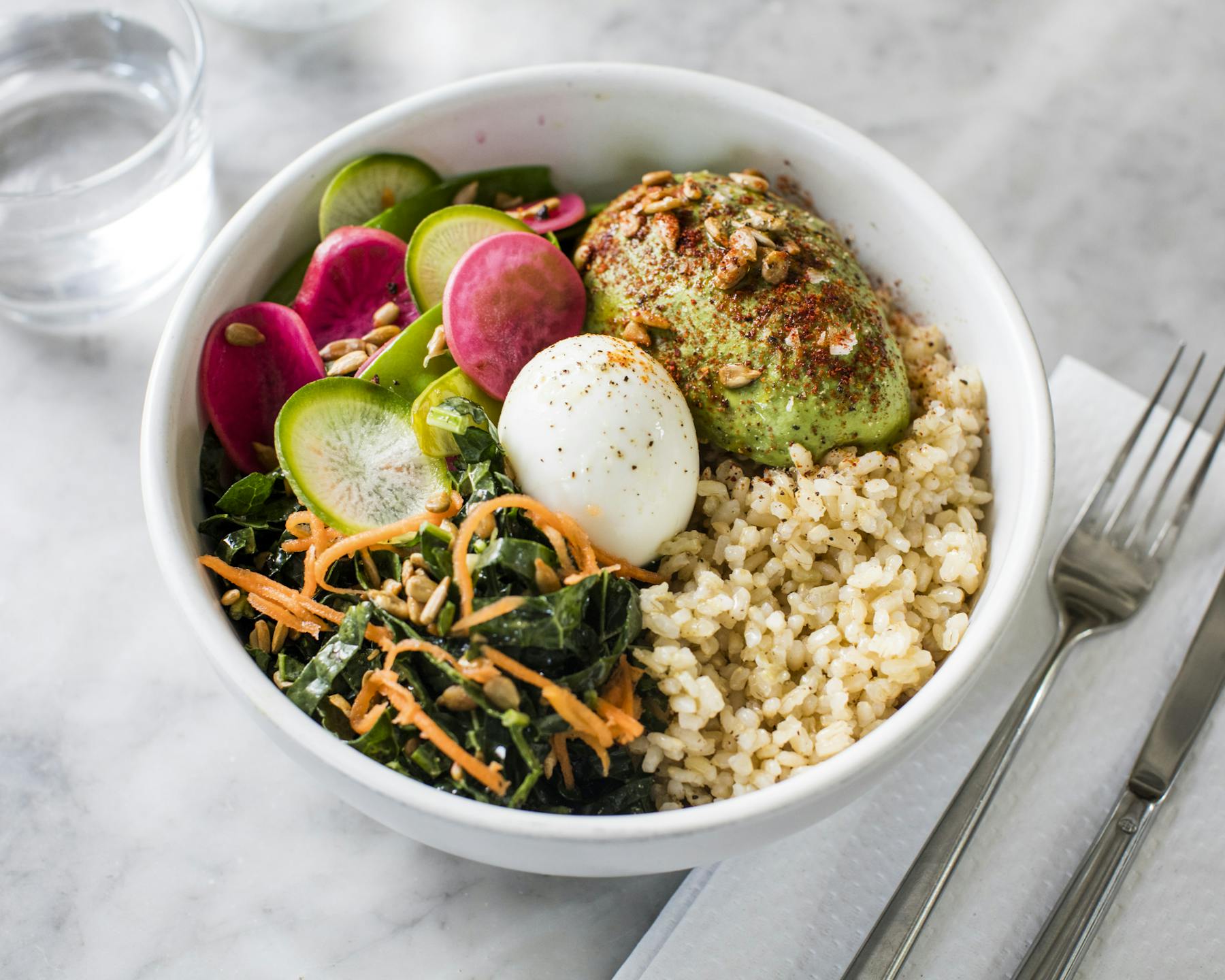 a bowl of food on a plate