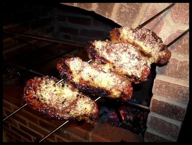 meat on a grill