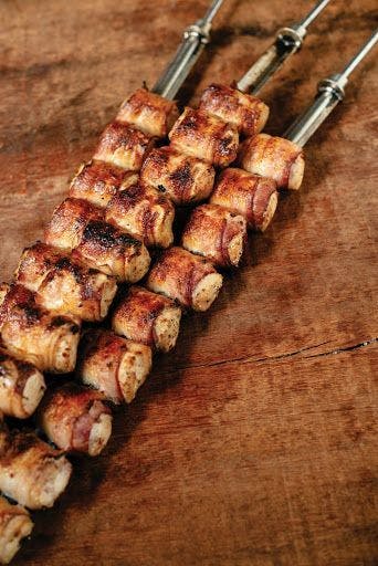 food on a wooden cutting board