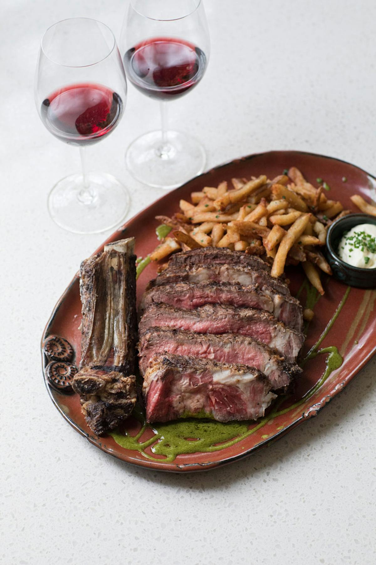 a plate of food on a table