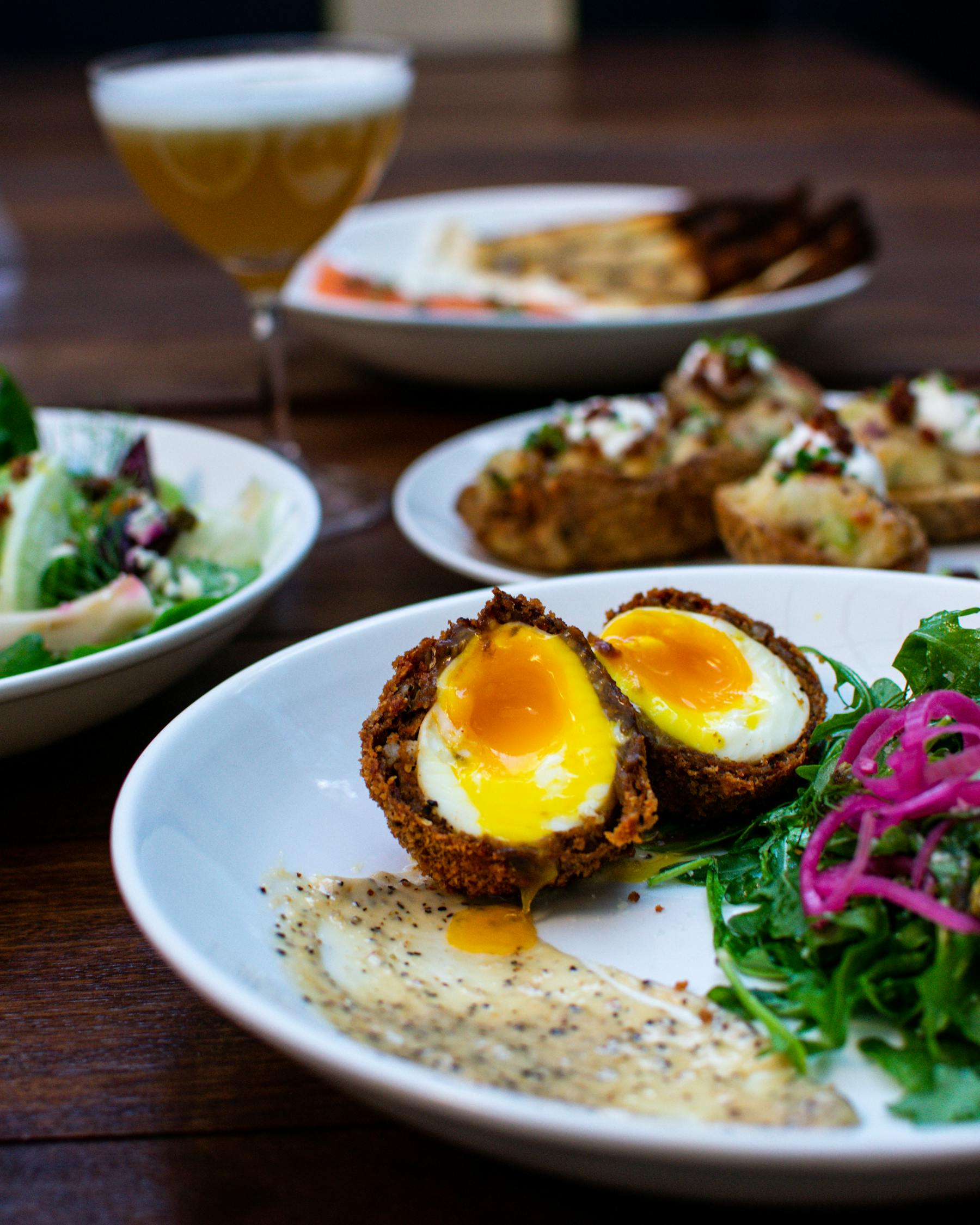 a plate of food on a table