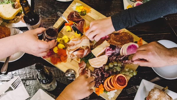 a plate of food on a table