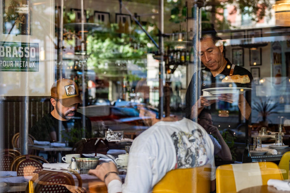 a person sitting down