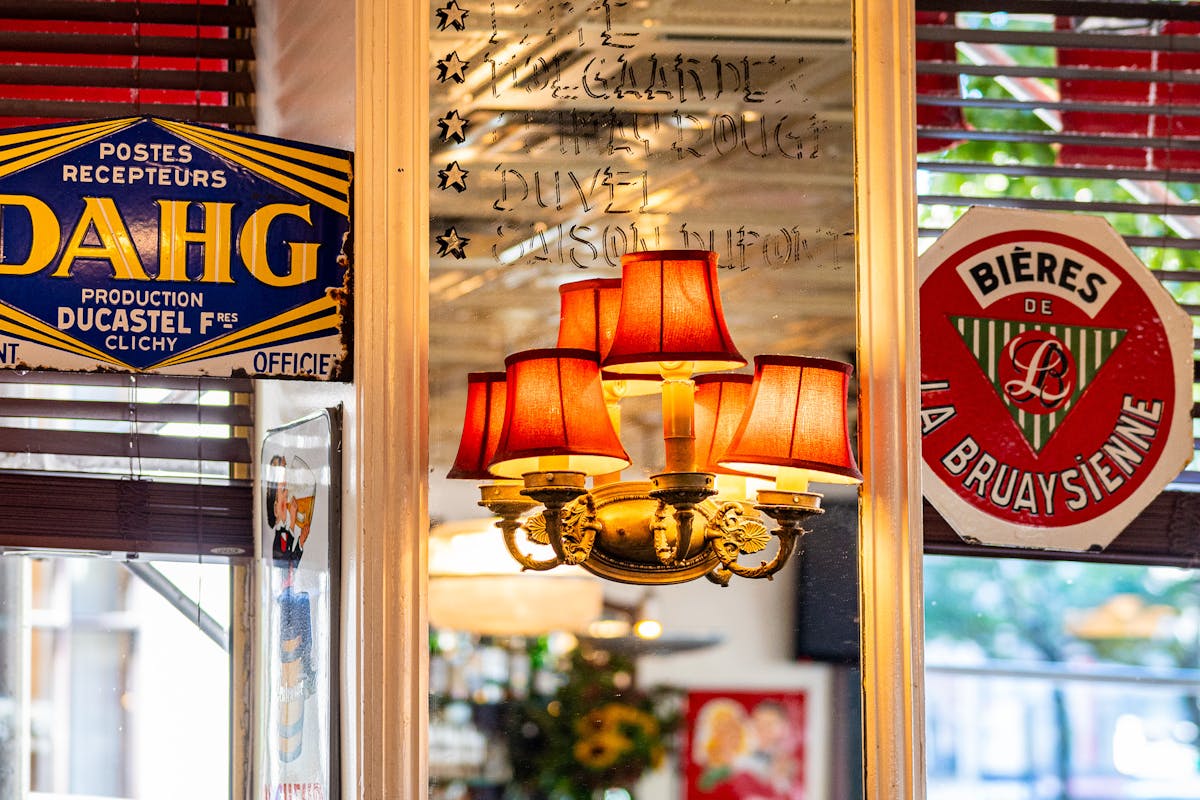 chandelier on the ceiling