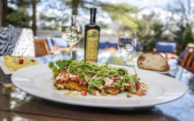 a plate of food on a table