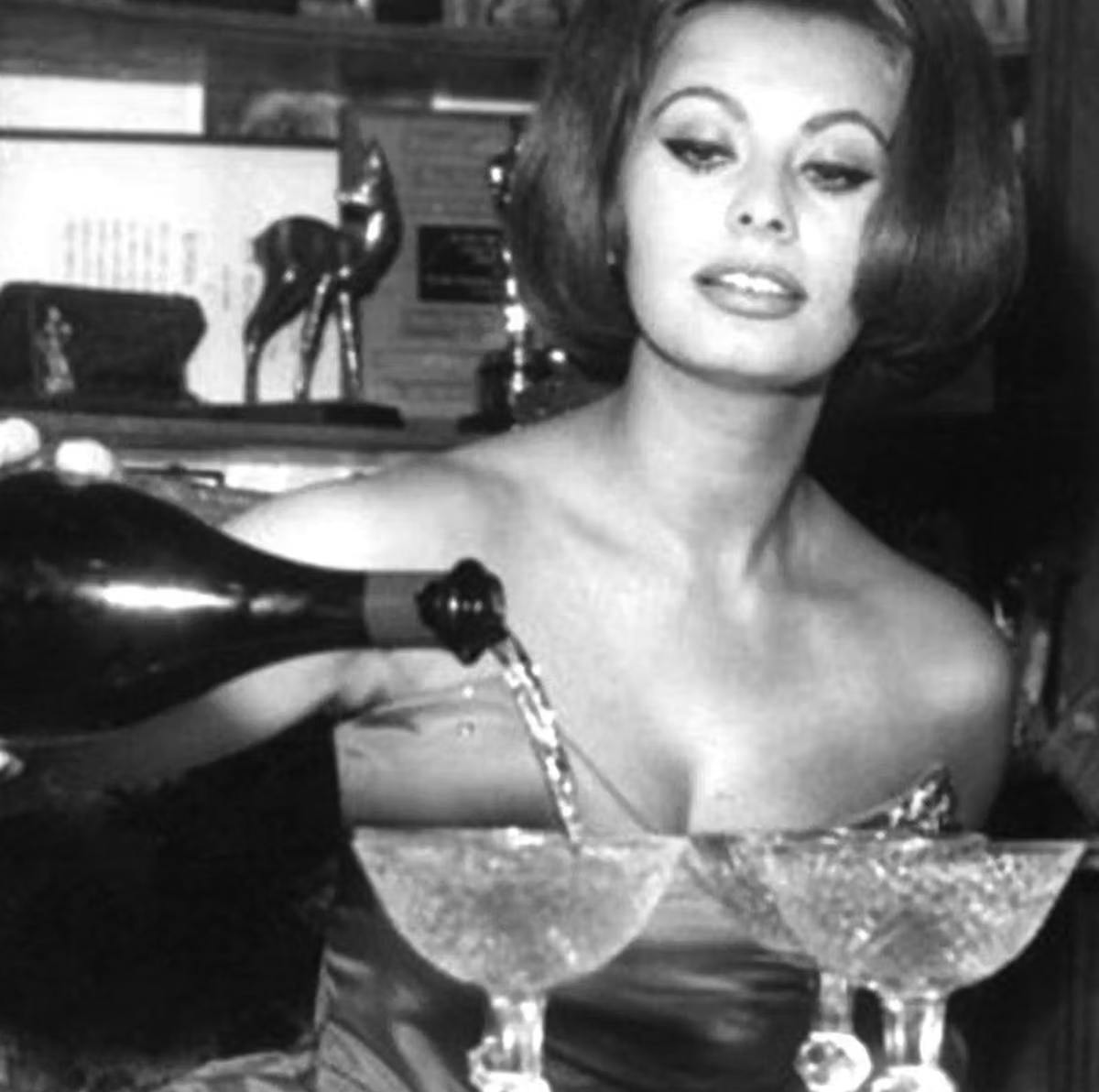 Sophia Loren posing for the camera