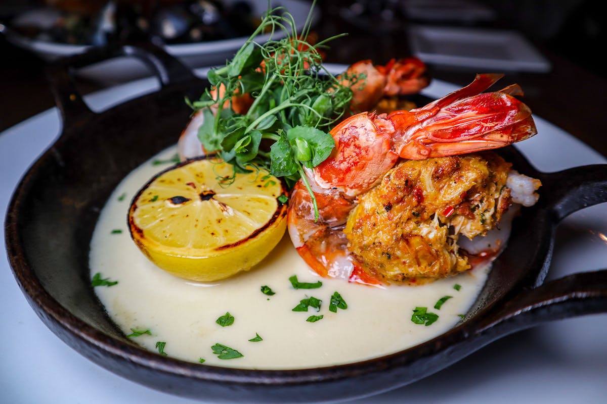 a plate of food on a table