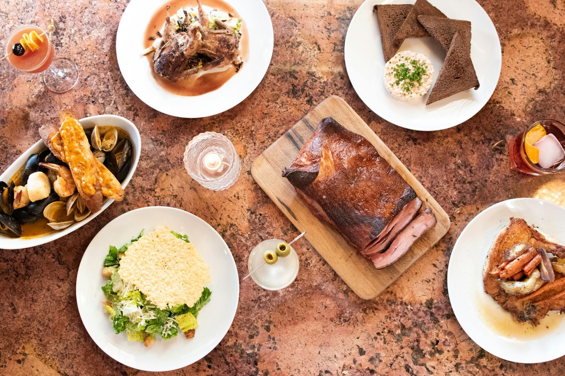 a plate of food on a table