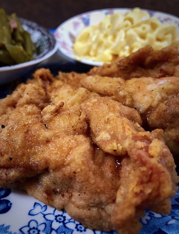 a close up of a plate of food