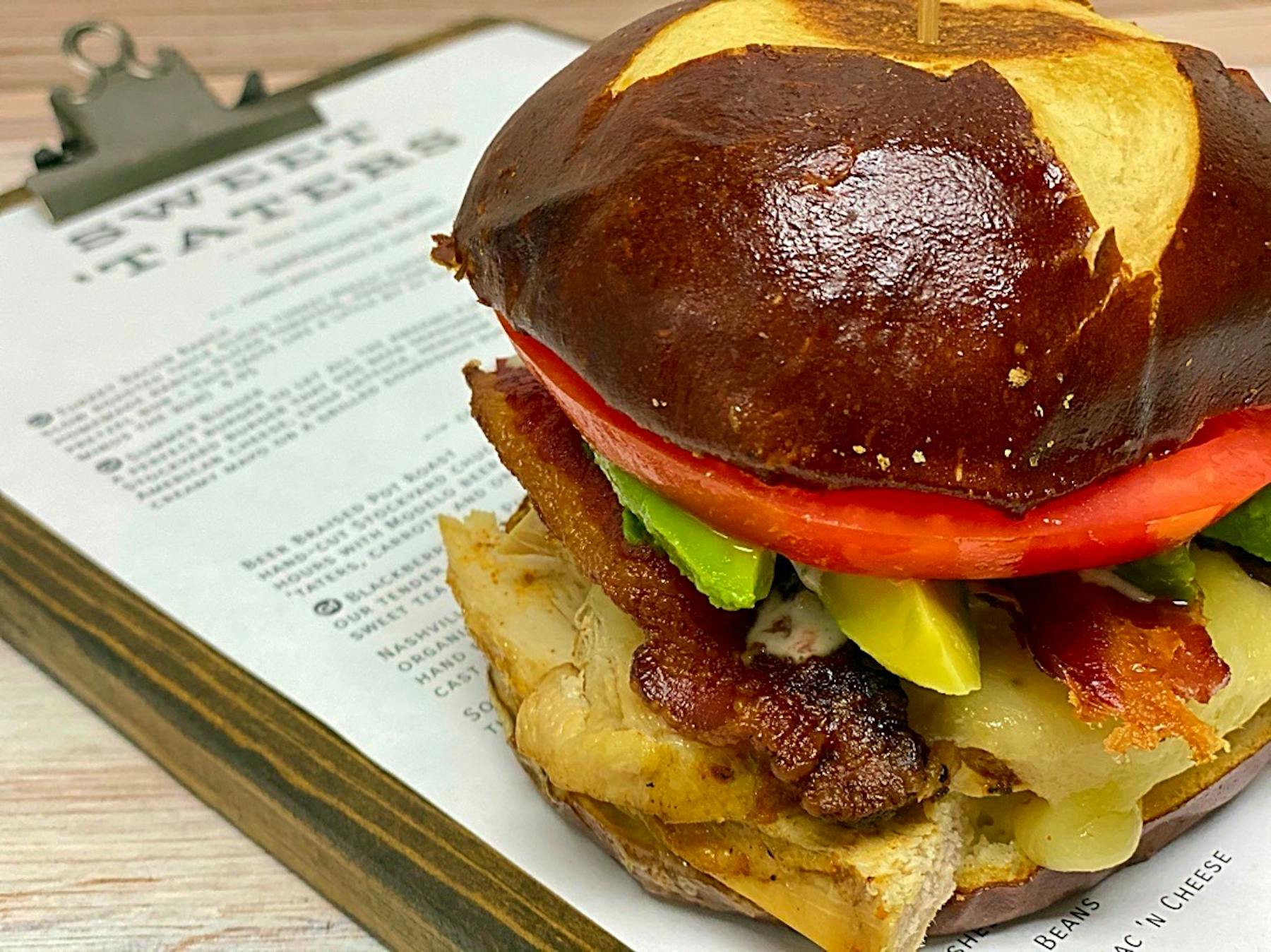 a sandwich sitting on top of a table