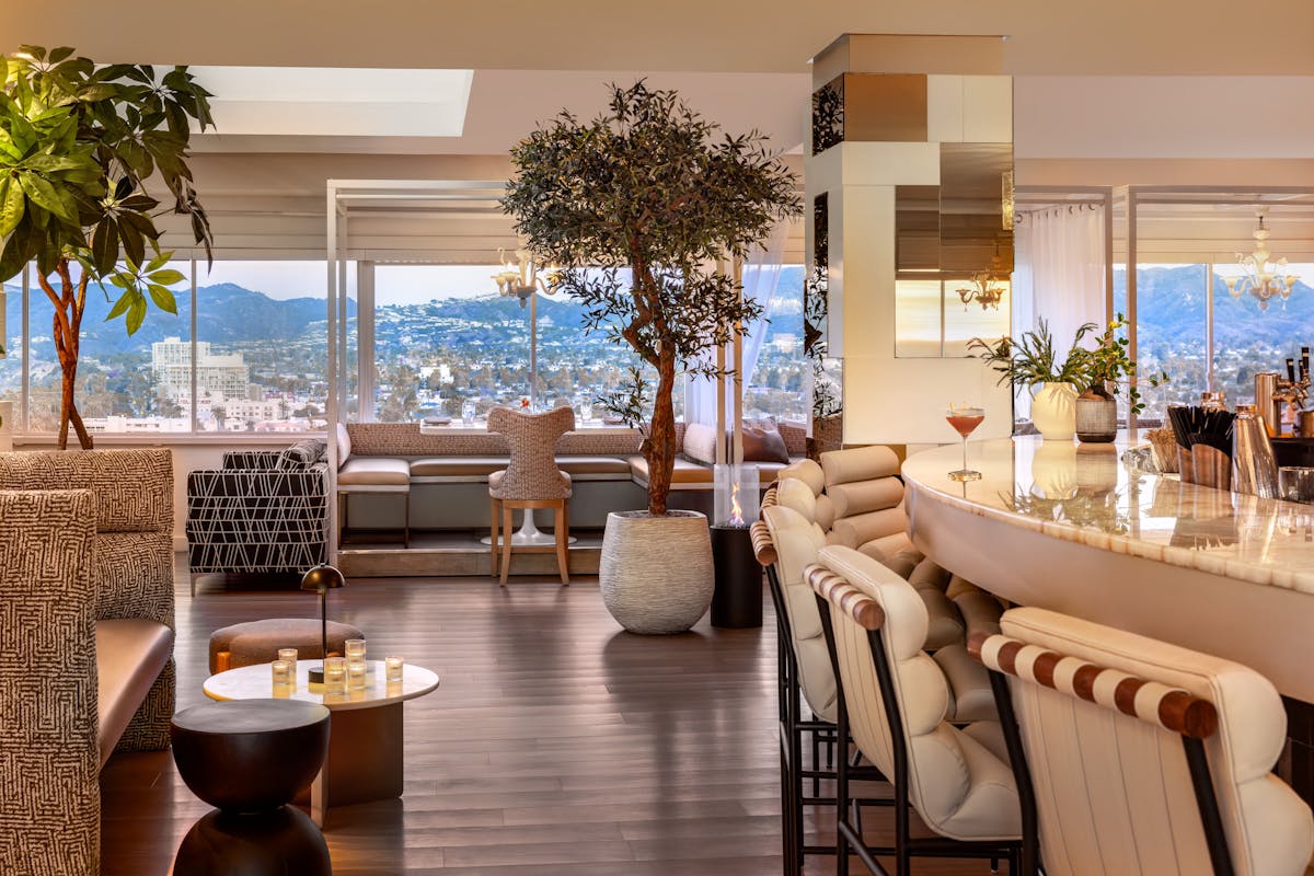 photo of bar and lounge area with seating