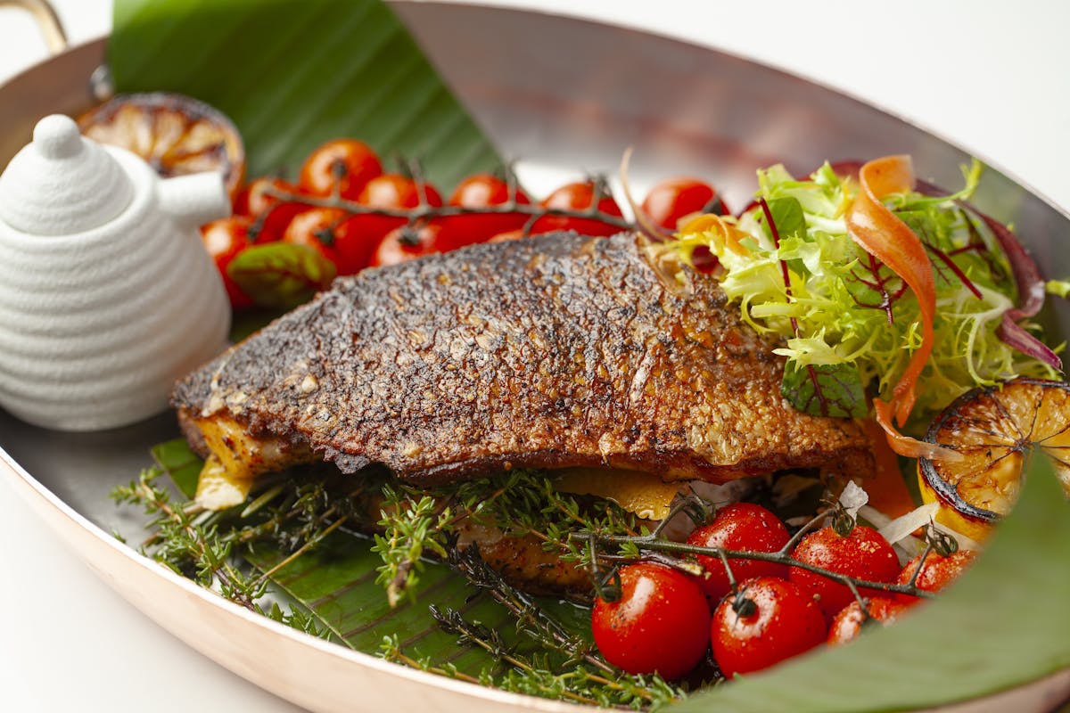 a plate of food on a table