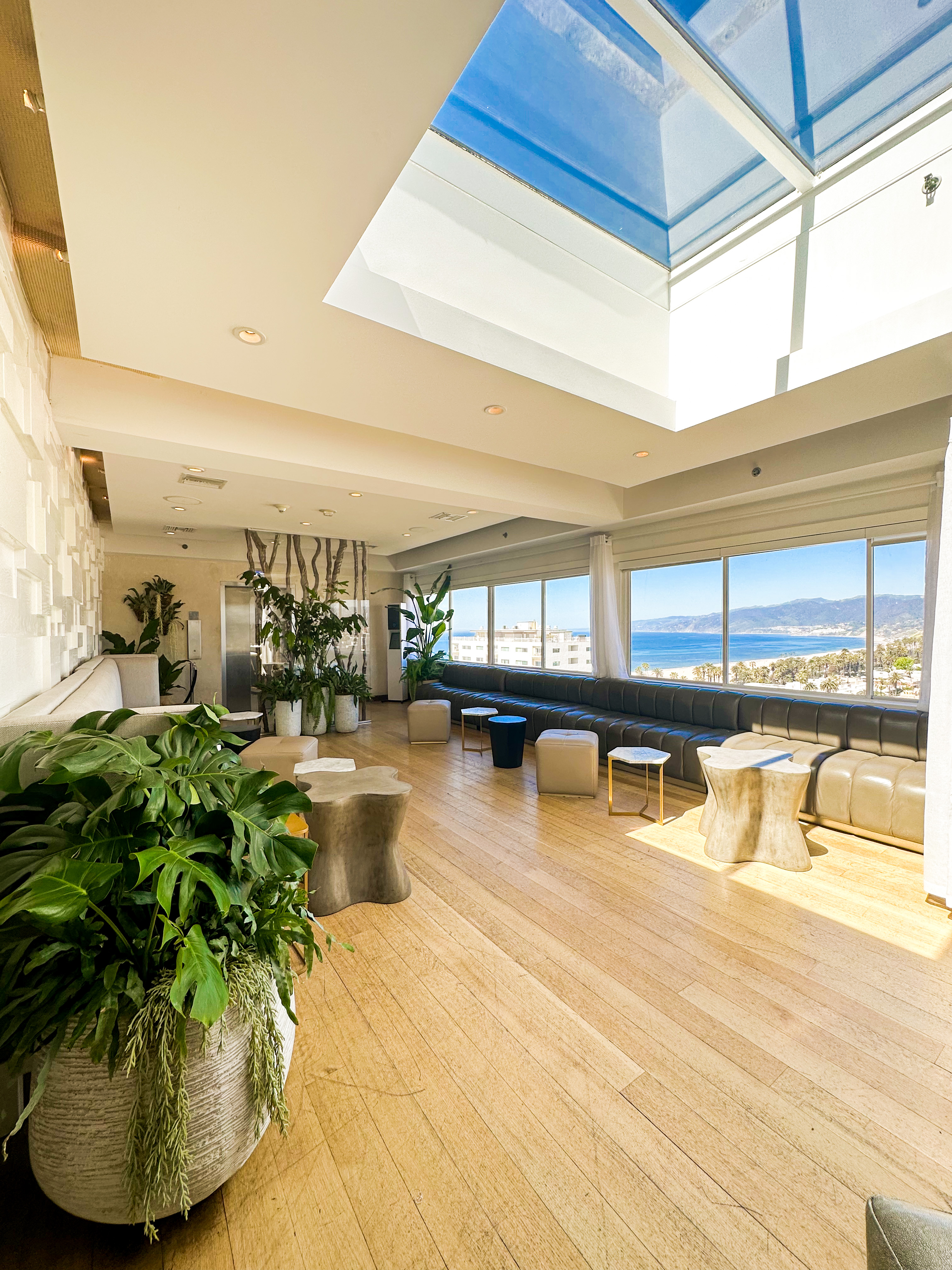 private dining space in The Penthouse restaurant overlooking the ocean