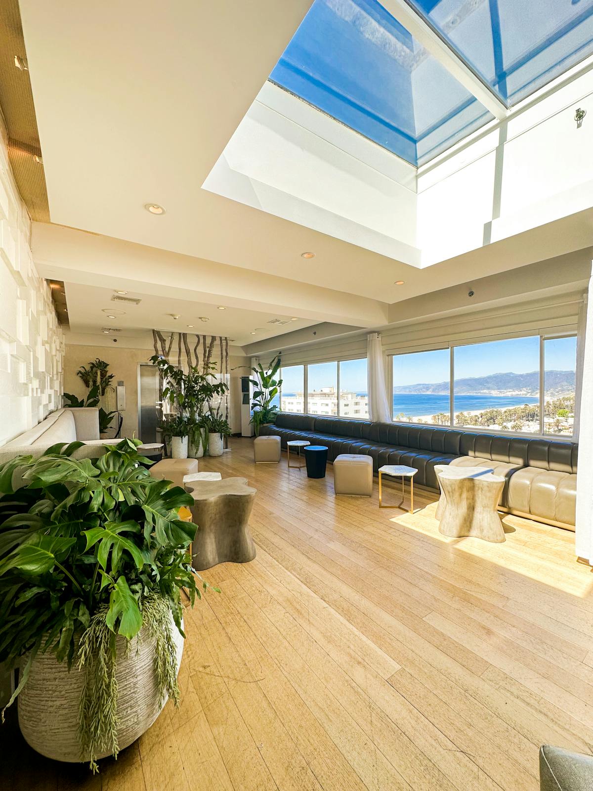 private dining space in The Penthouse restaurant overlooking the ocean