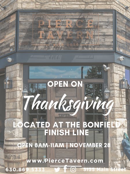 Open Thanksgiving! Pierce Tavern