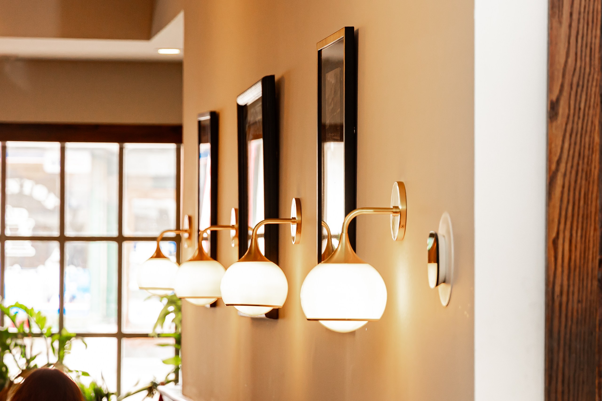 a room with a sink and a window