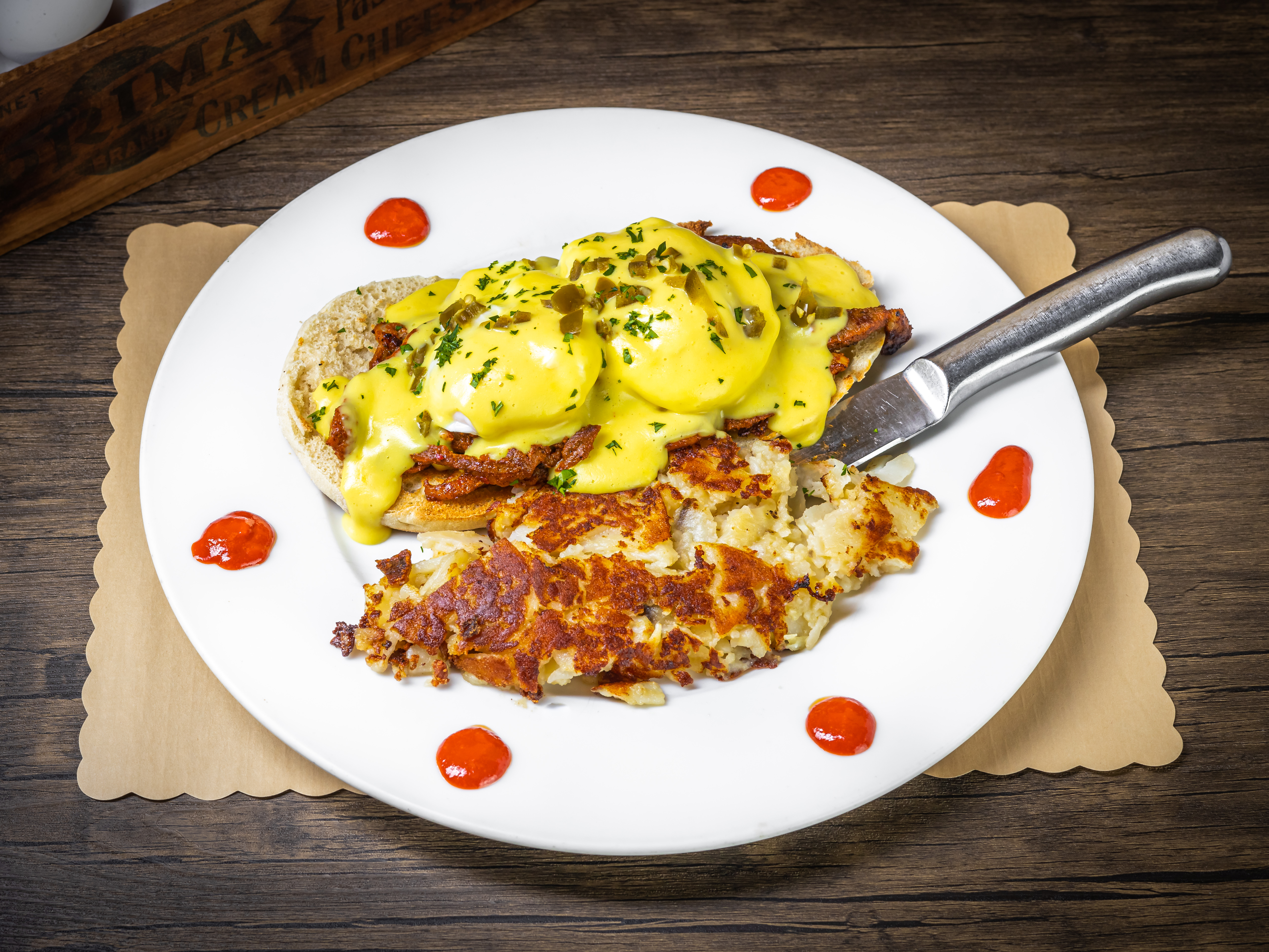 a plate of food on a table
