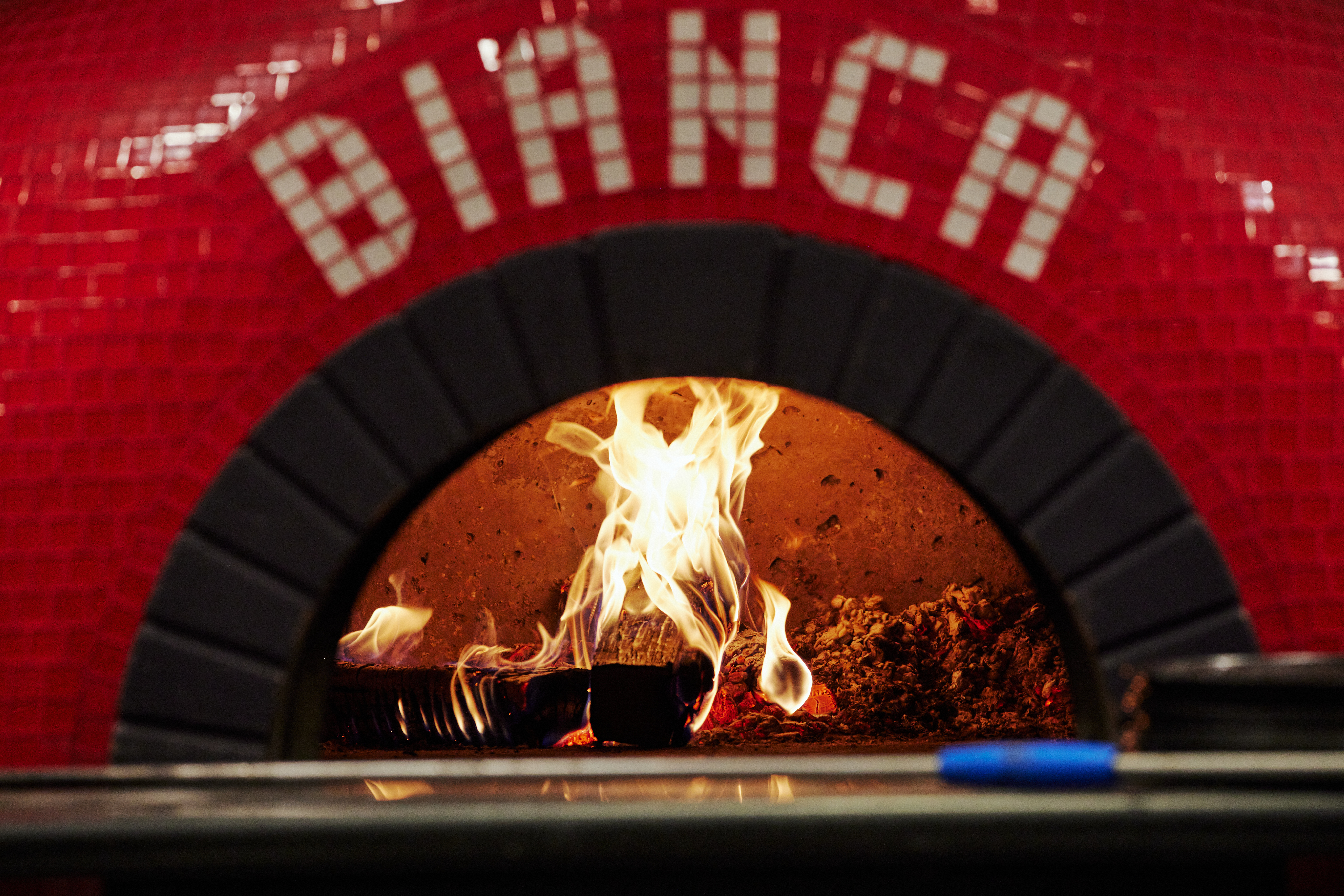 a close up of a fire oven