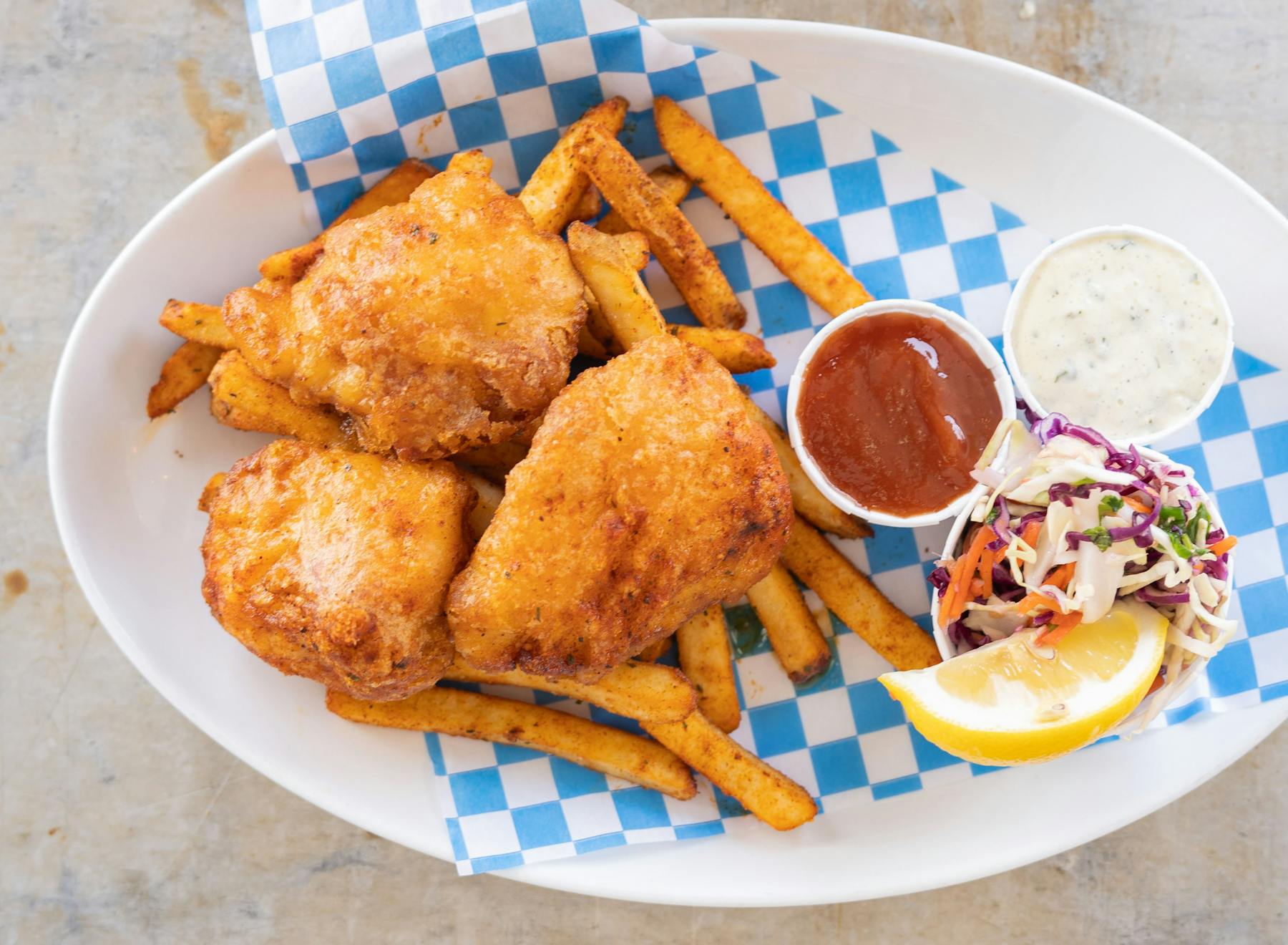 a plate full of food