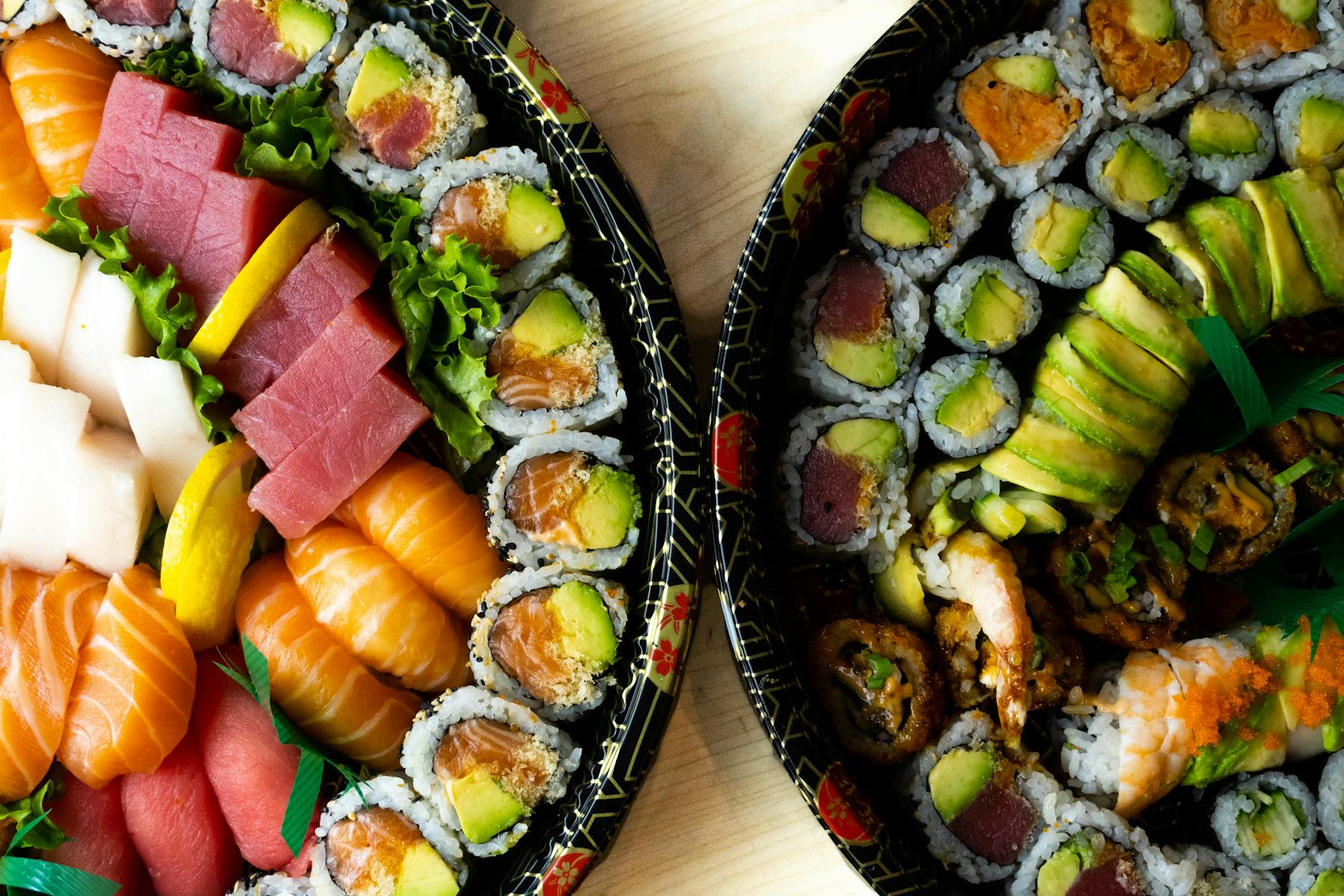 a tray of food