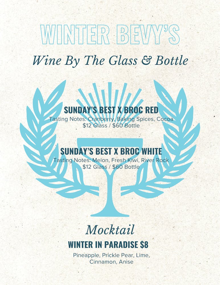 new winter wines and mocktail