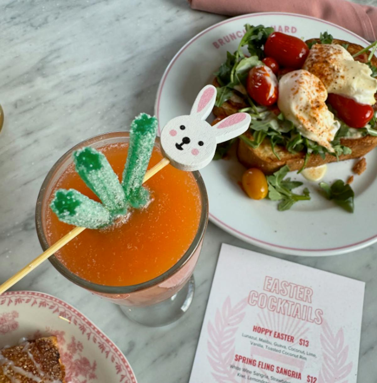 Easter brunch mimosa and brunch