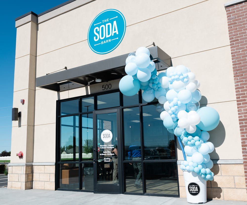 a sign in front of a building