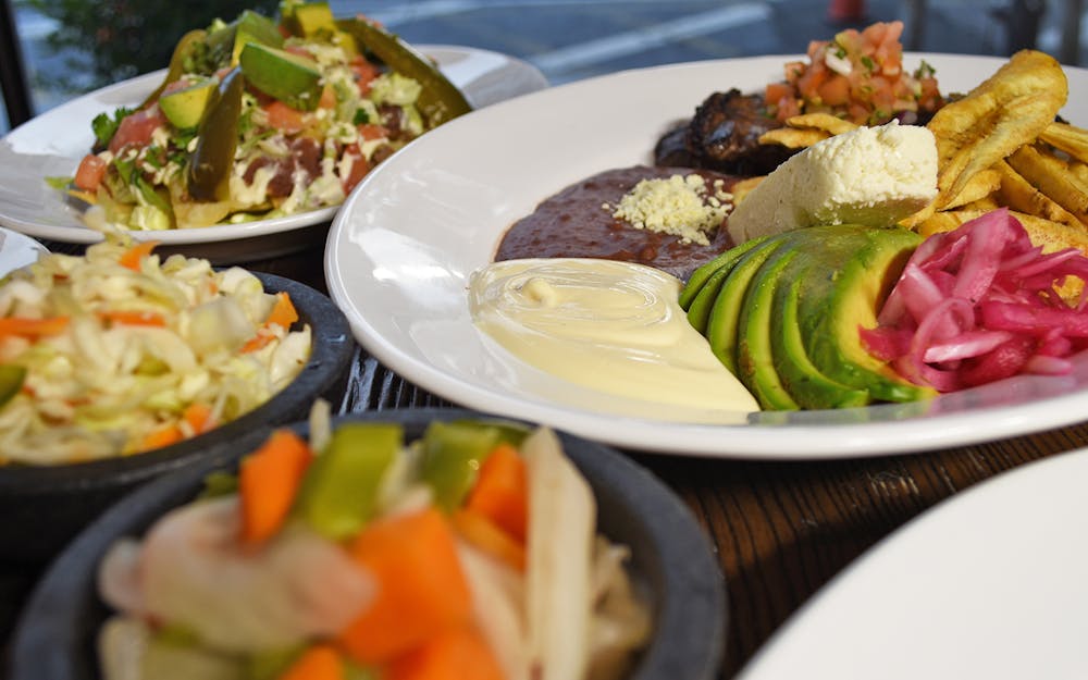 a plate of food on a table