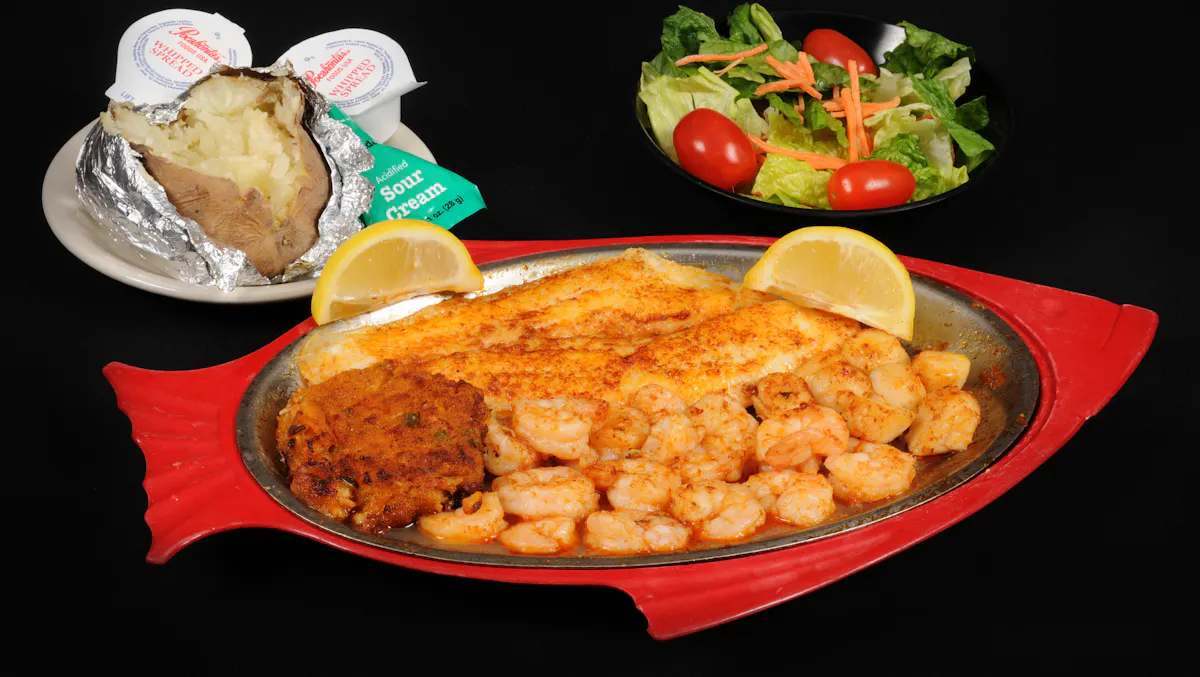 a plate of food on a table