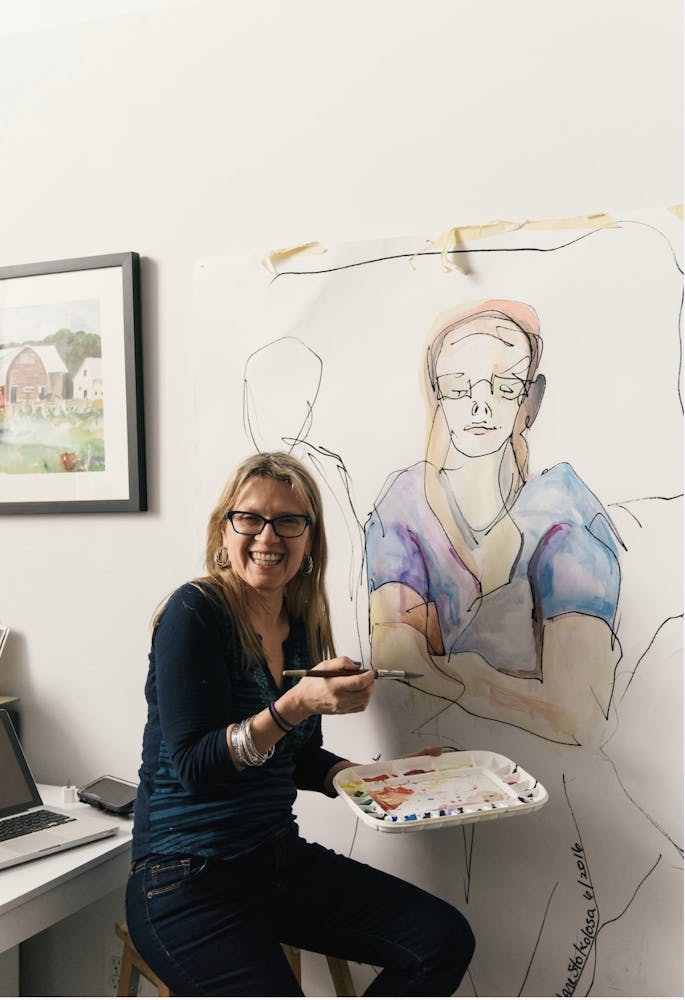a person posing in a room