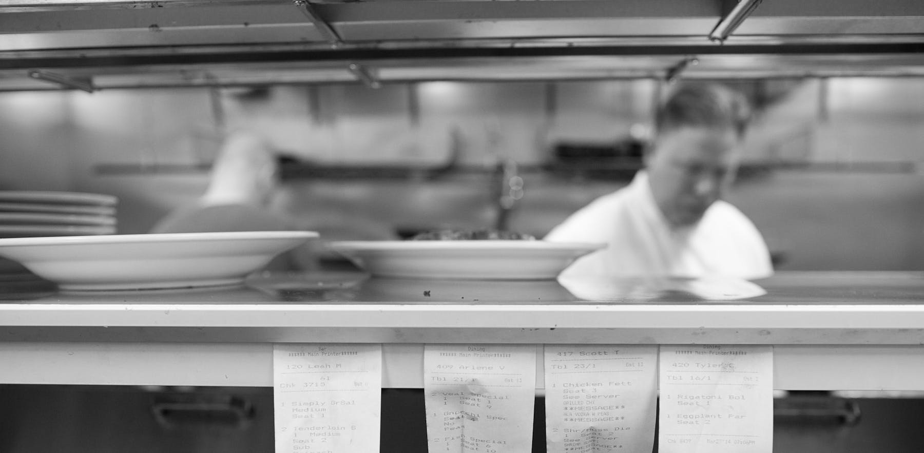 a person sitting on a counter
