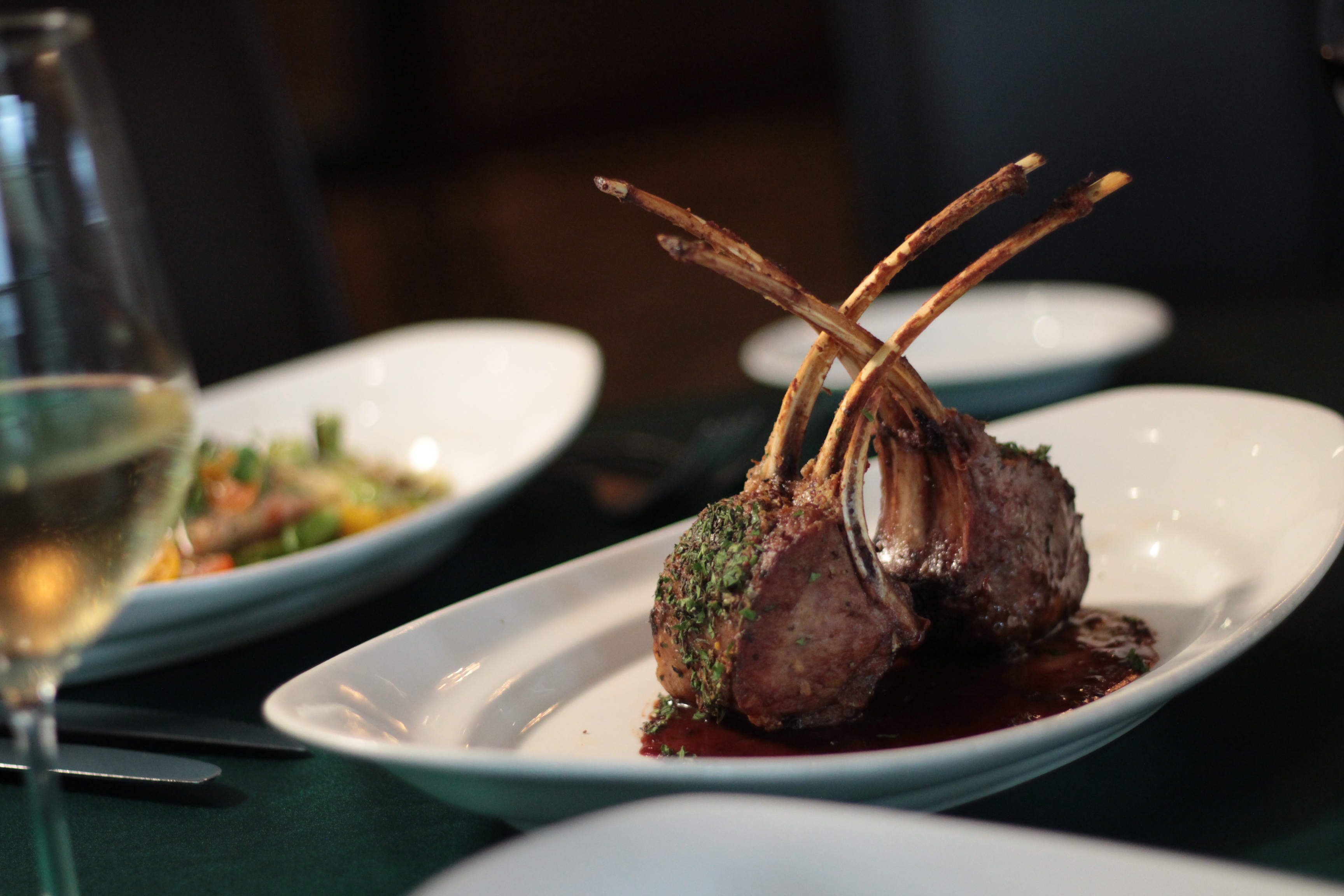 a plate of food on a table