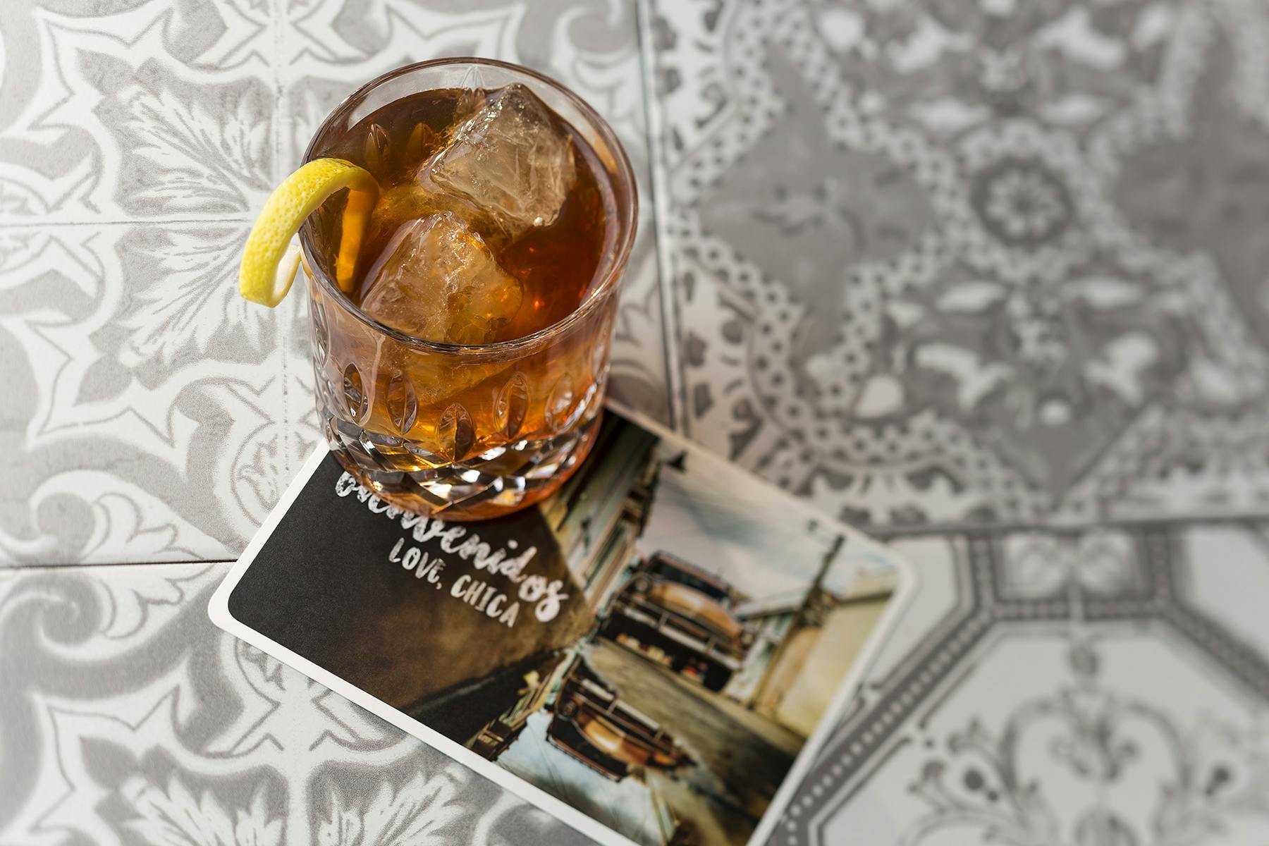 a close up of a glass cup on a table