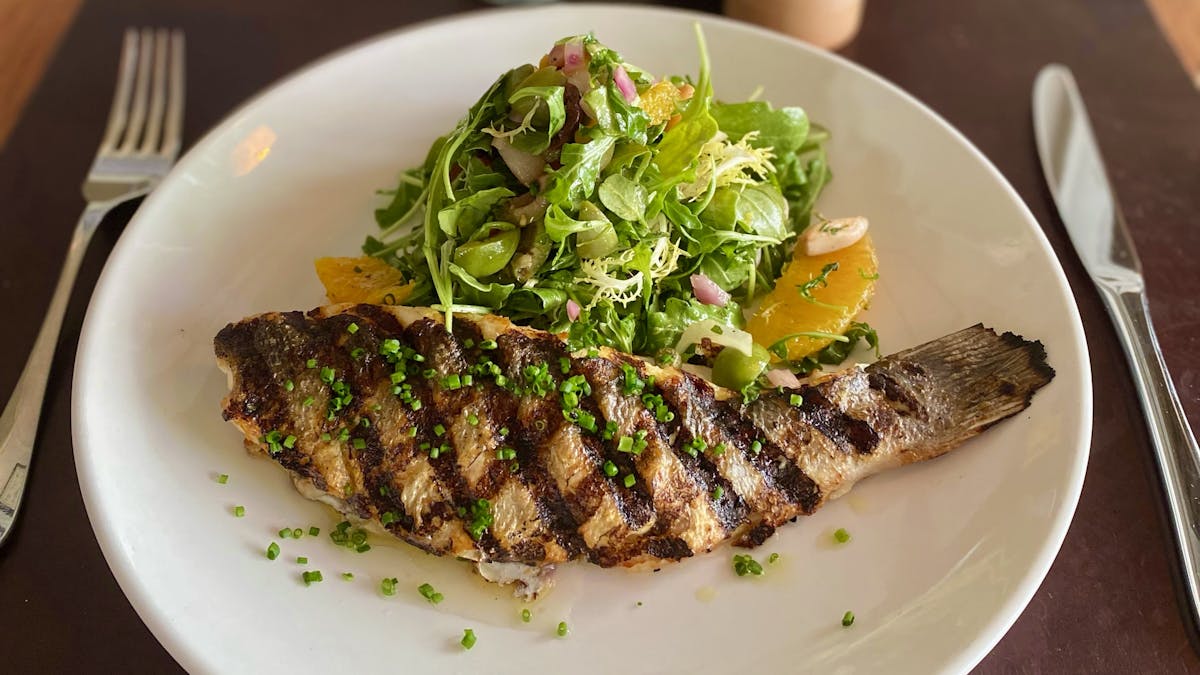 a plate of food on a table
