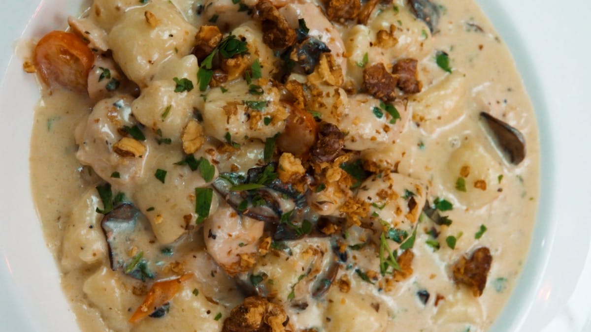 a close up of a plate of food