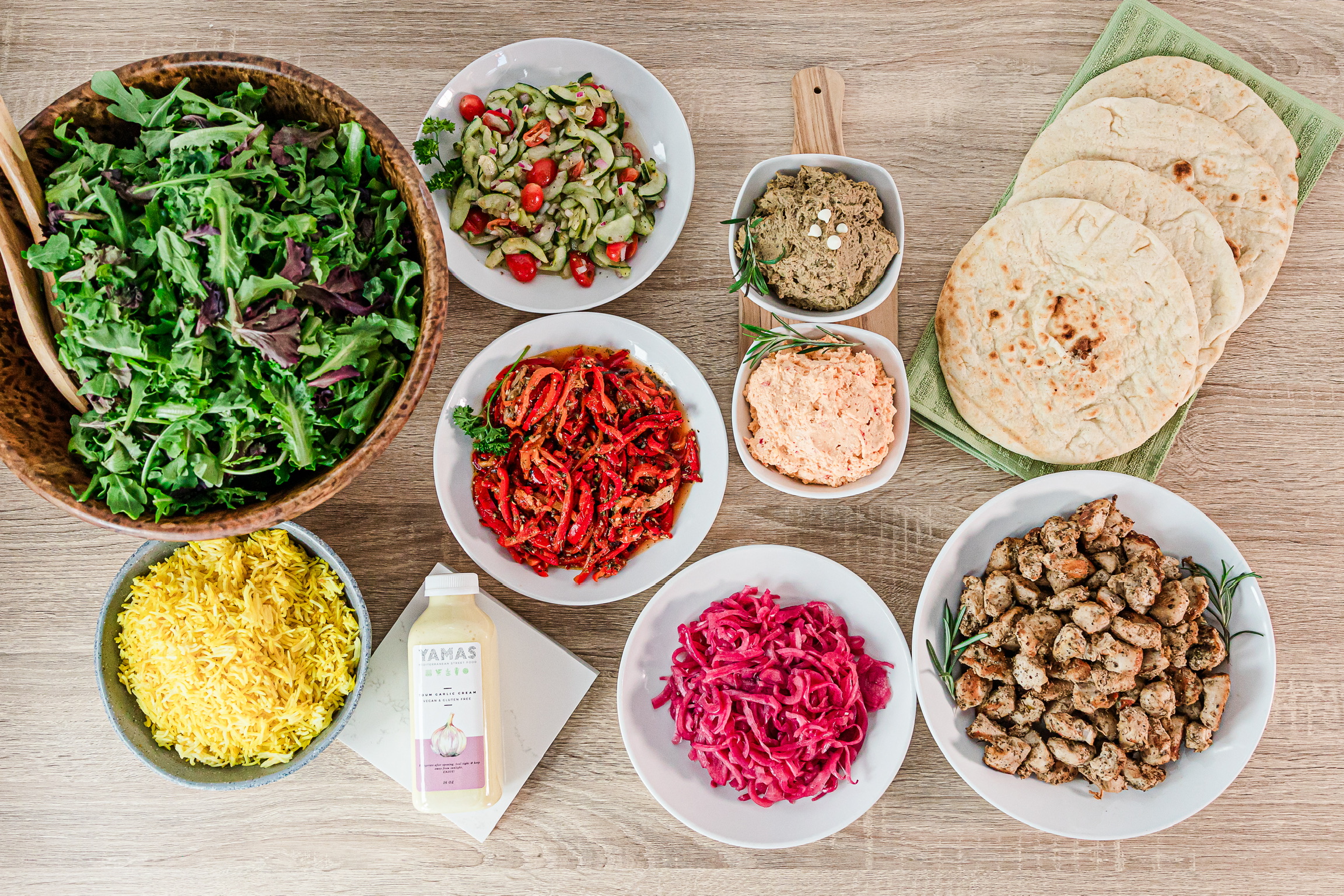 a bowl filled with different types of food on a table