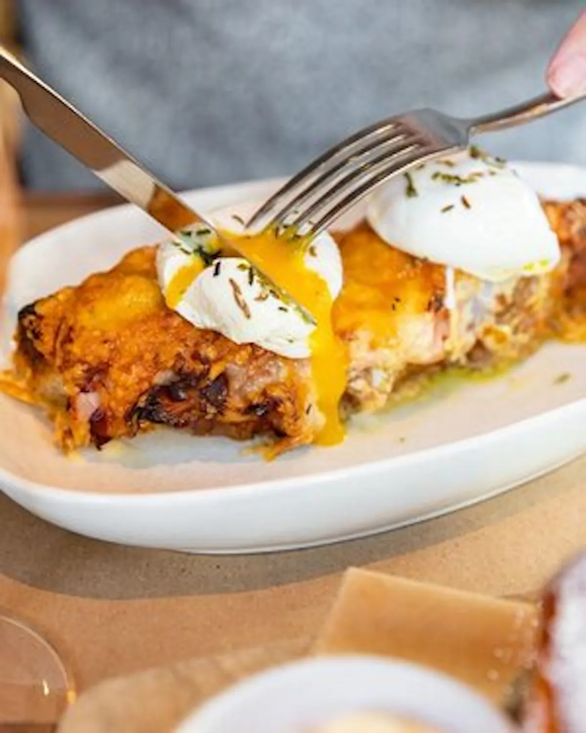 a plate of food with a fork