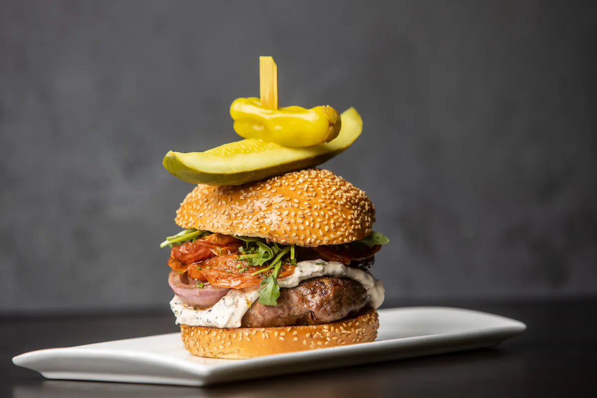a sandwich sitting on top of a table
