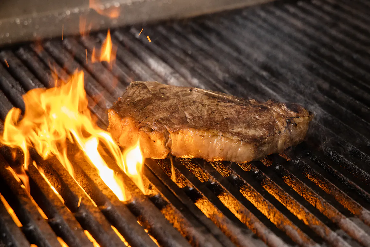 meat on a grill