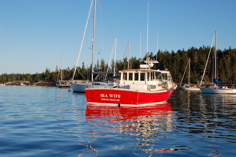 Good Lobster Boat Names, Wooden Barge Board, Steamboat Springs Lake Valley