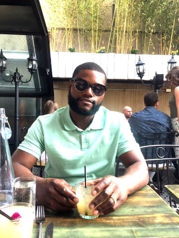 a man sitting at a table