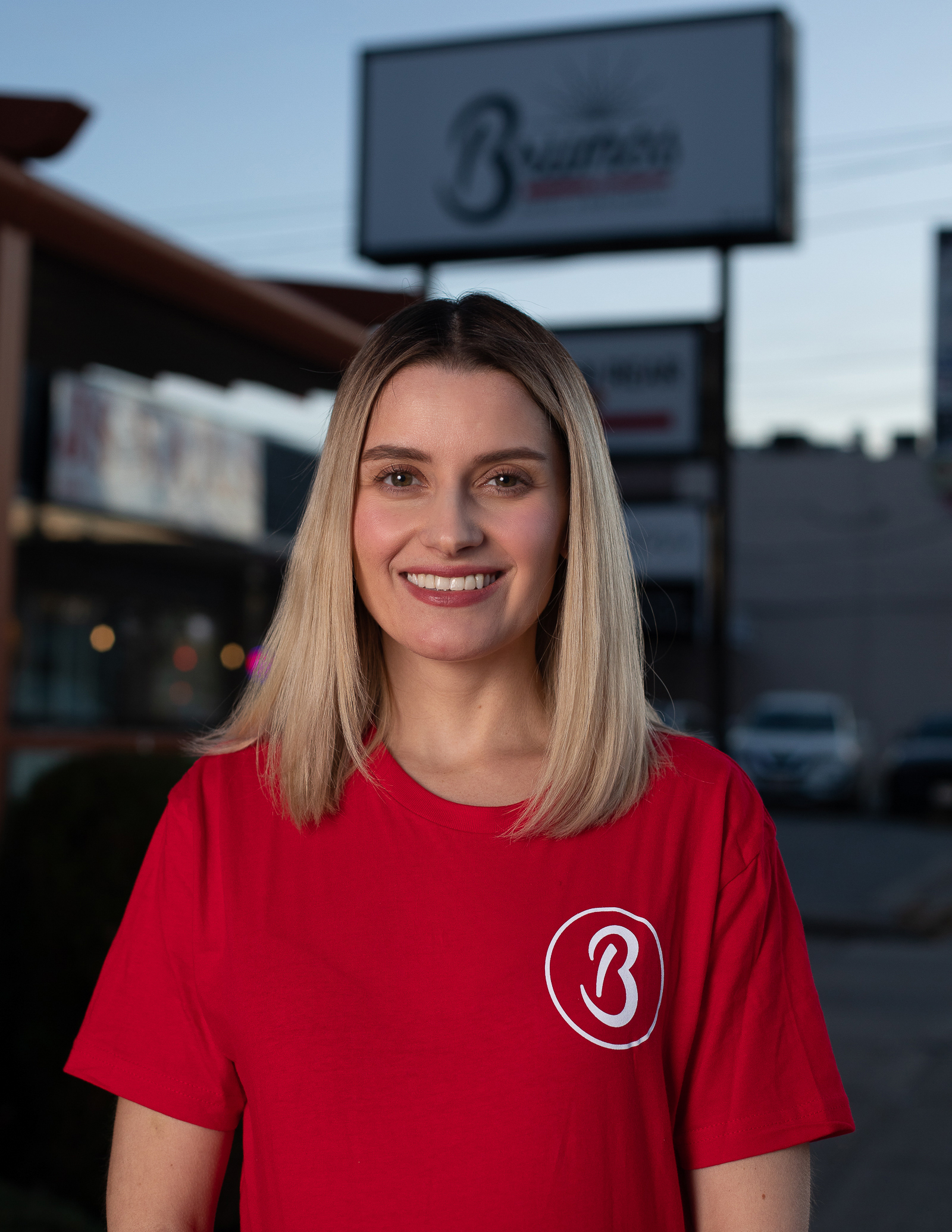 a person smiling for the camera