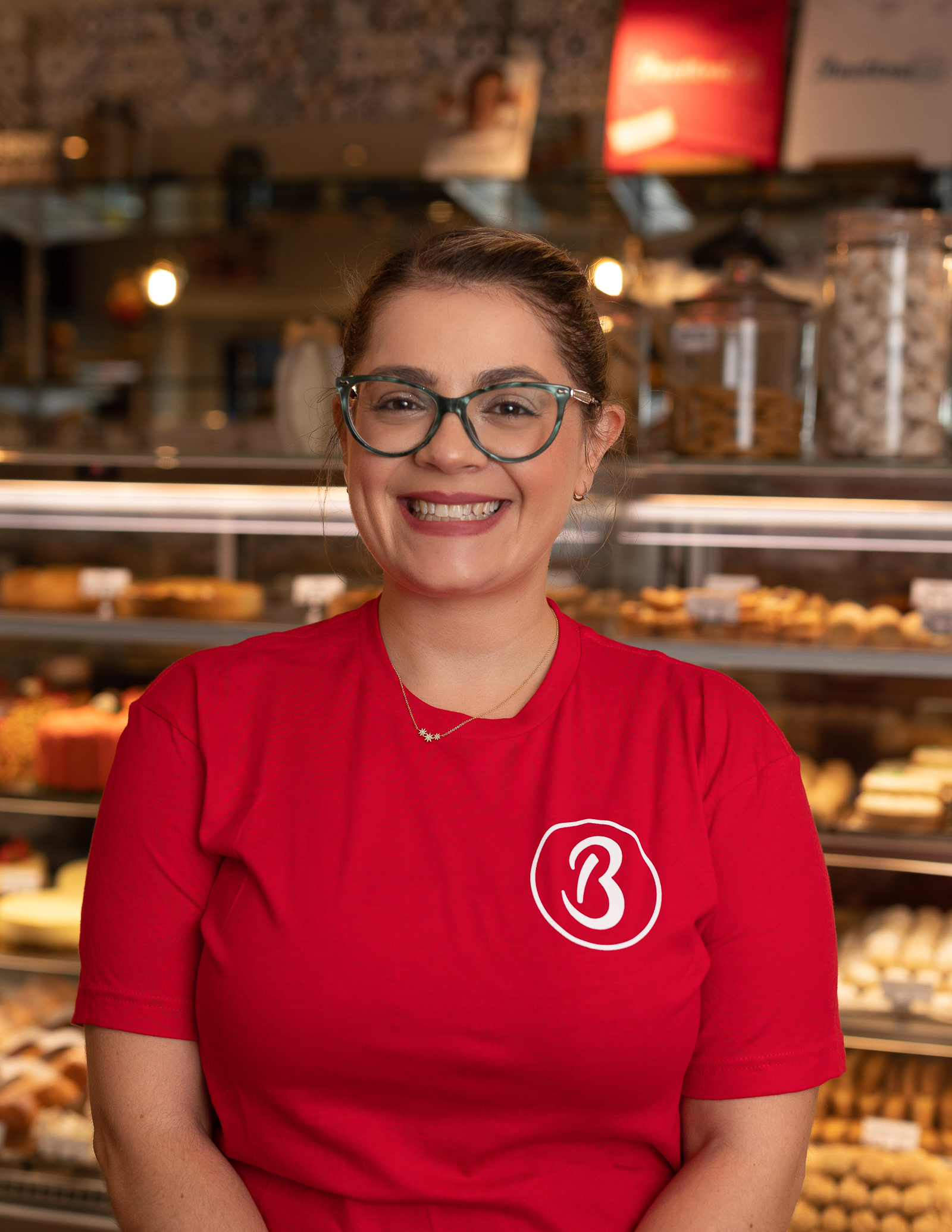 a person standing in front of a restaurant