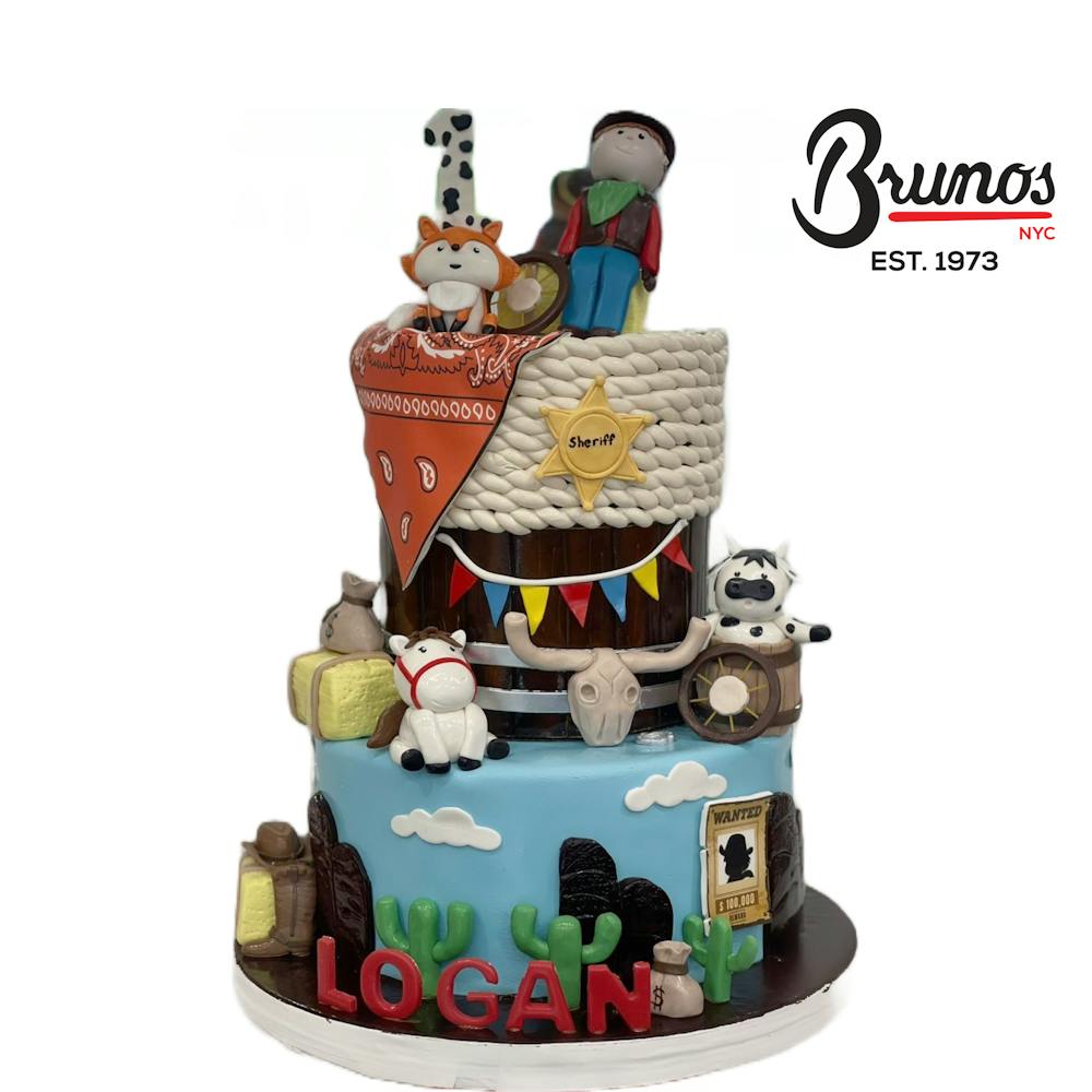 a cake sitting on top of a toy