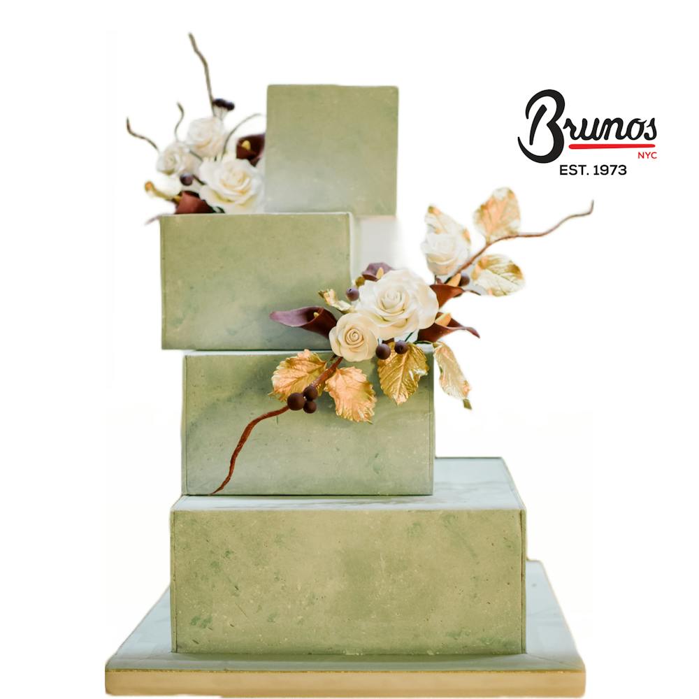 a vase of flowers sitting in a box